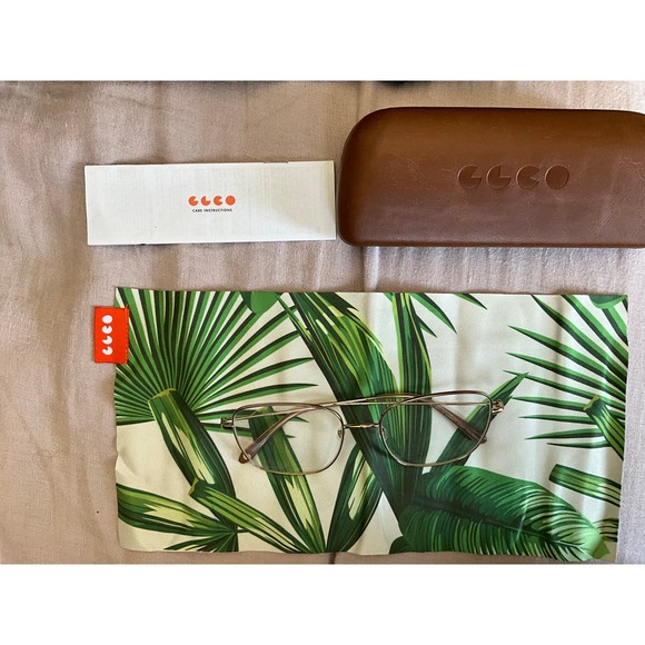 NOS GARRETT LEIGHT CaLiFoRnIa “Tuscany” Gold 👓 Eyeglasses - Picture 12 of 16